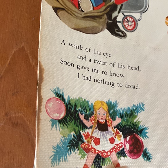 VTG The Night Before Christmas Linen Book - Picture 10 of 13